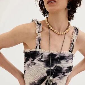 Free People Tessa Smocked Midi Dress Size XSmall